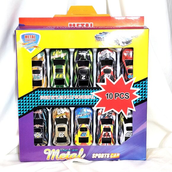 Other - 10 Piece Die-Cast Metal Sports Cars, BRAND NEW